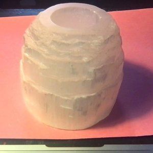 Selenite Tower Candle Holder
